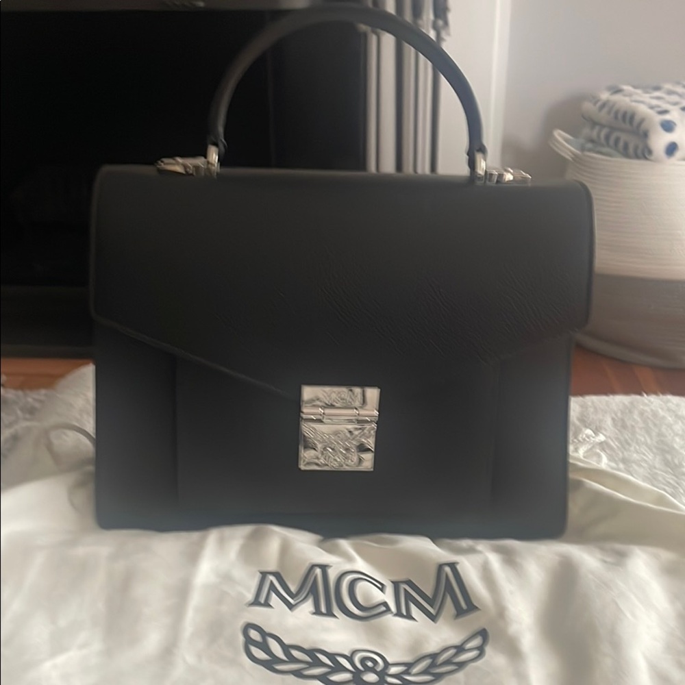 MCM Black Leather Handbag